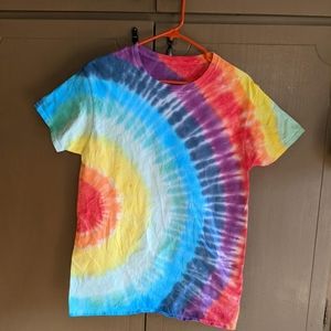 Tie Dye hand-made-- Mens M (rainbow design)
